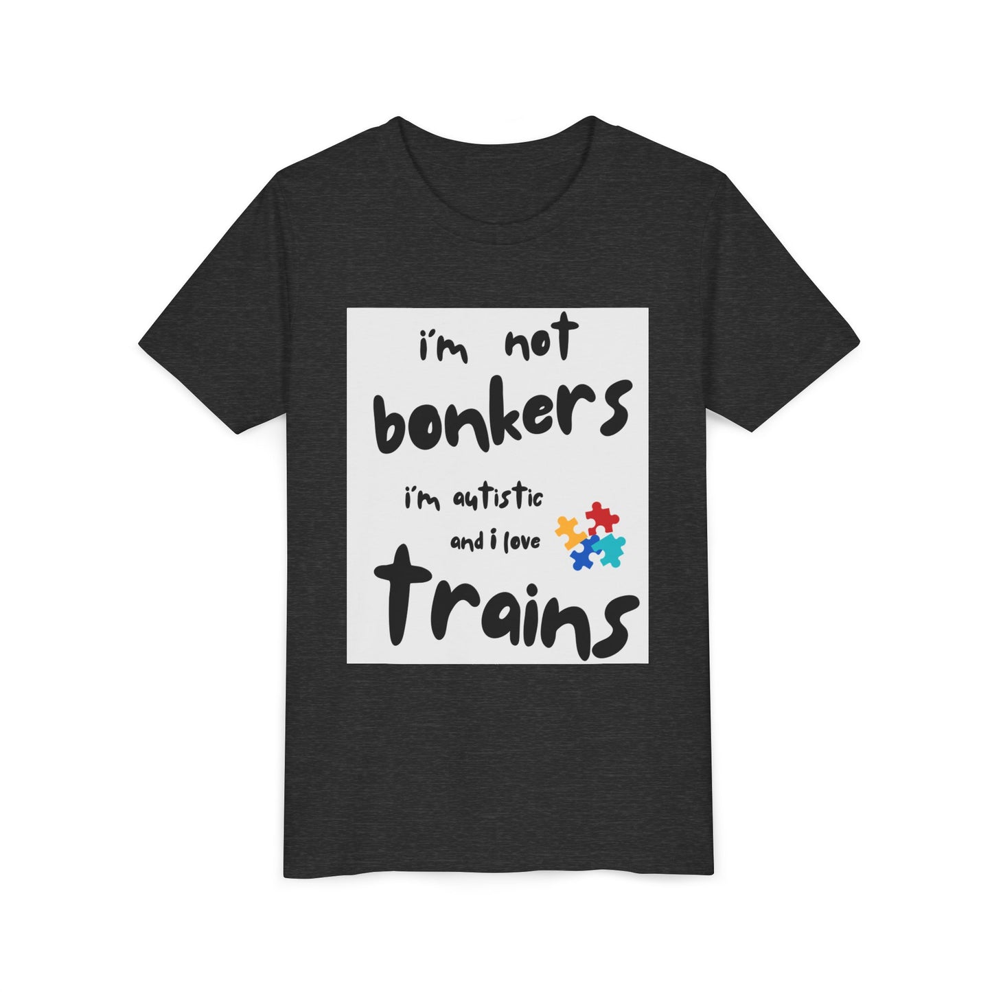 Autism Acceptance Kids Train Lover T-Shirt | Youth Special Interest Tee