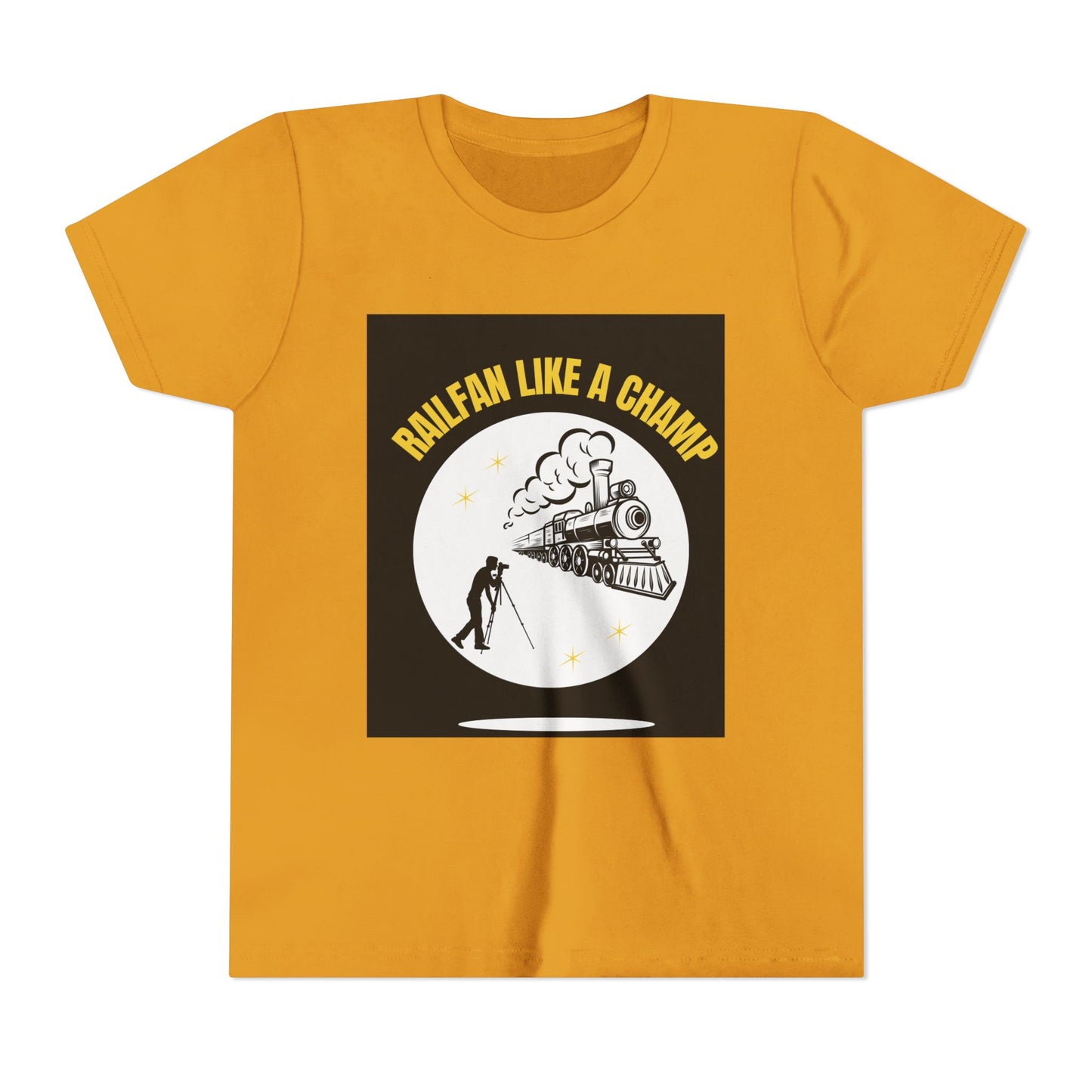 Kids Train Lover T-Shirt | Classic Railway Graphic Youth Railfan Tee