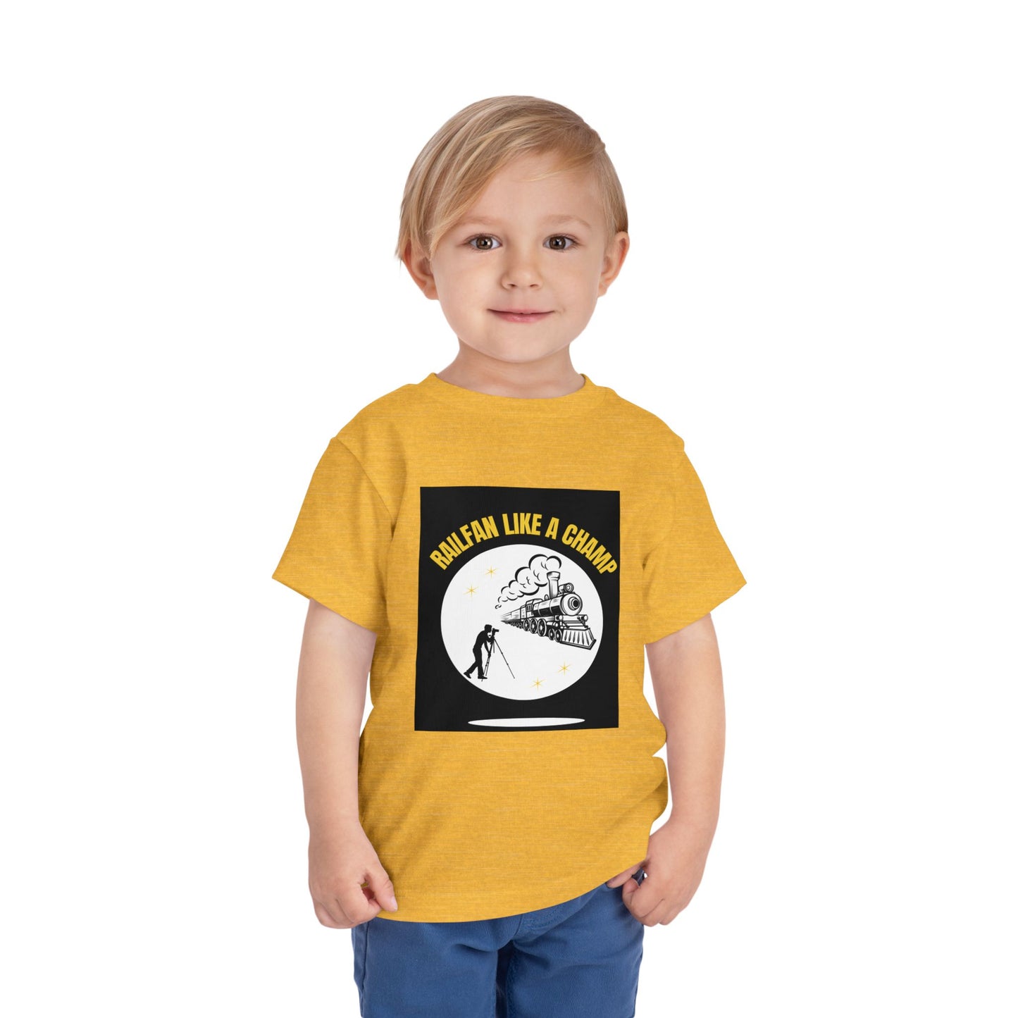 Toddler Train Lover T-Shirt | Classic Railway Graphic Train Tee (2T–5T)