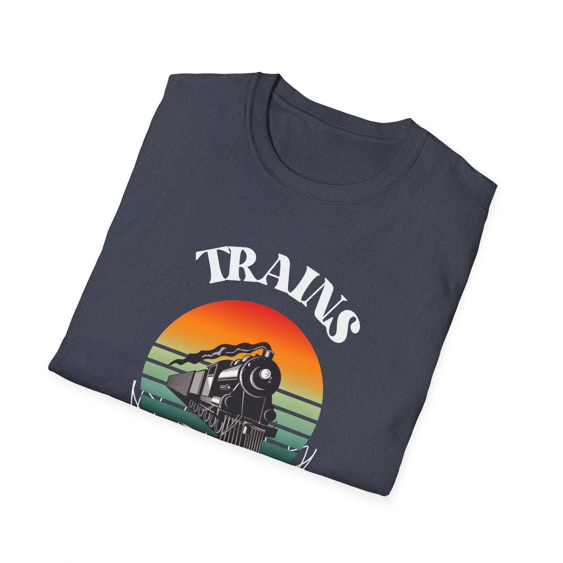 Retro Train Enthusiast T-Shirt, Vintage Train Graphic Tee