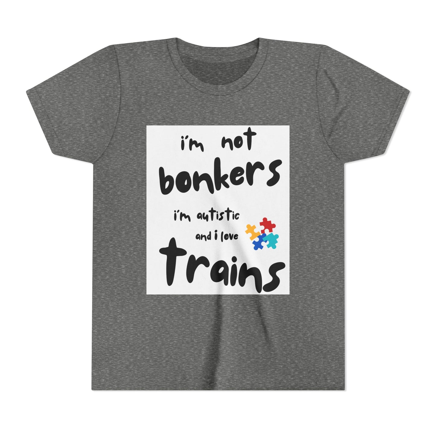 Autism Acceptance Kids Train Lover T-Shirt | Youth Special Interest Tee