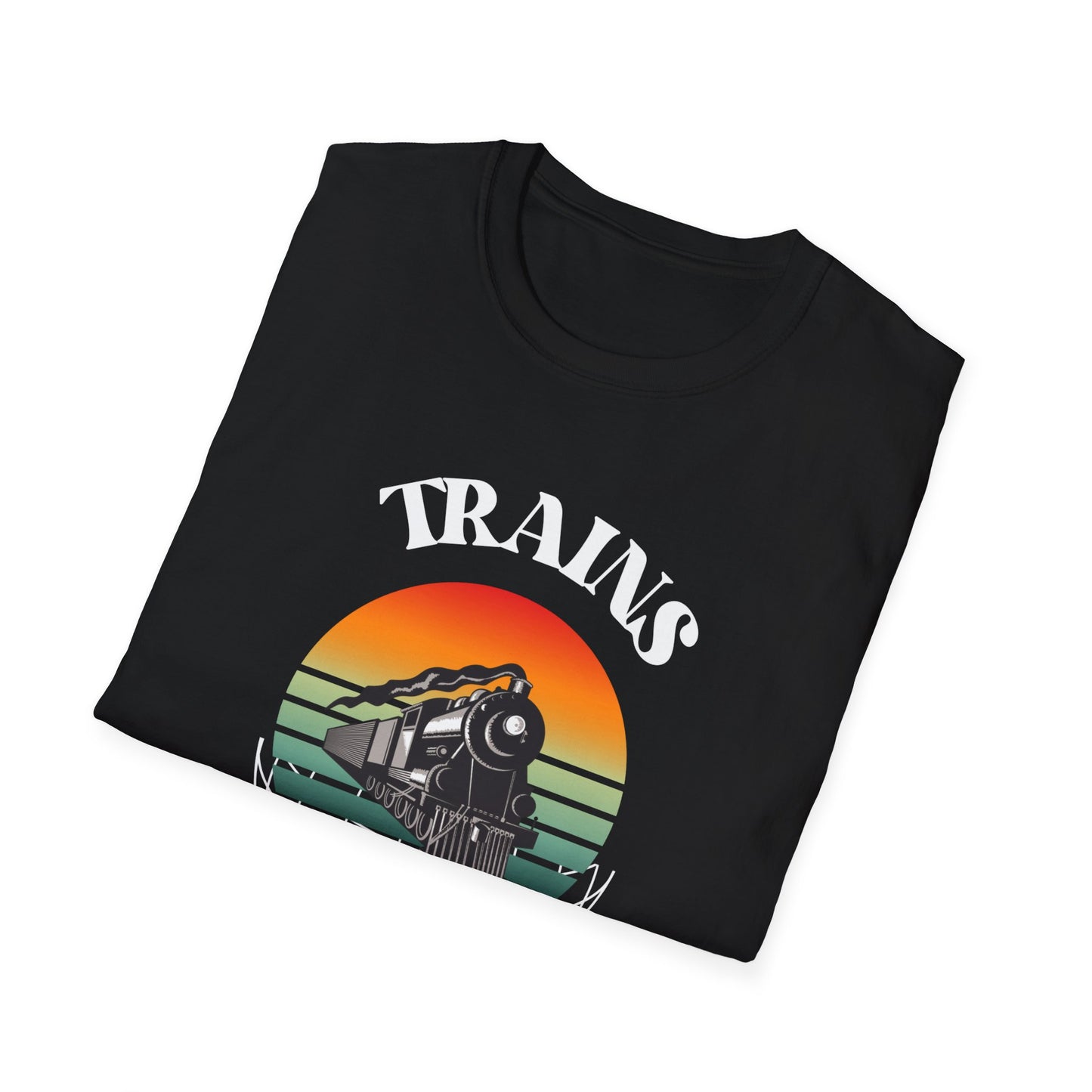 Retro Train Enthusiast T-Shirt, Vintage Train Graphic Tee