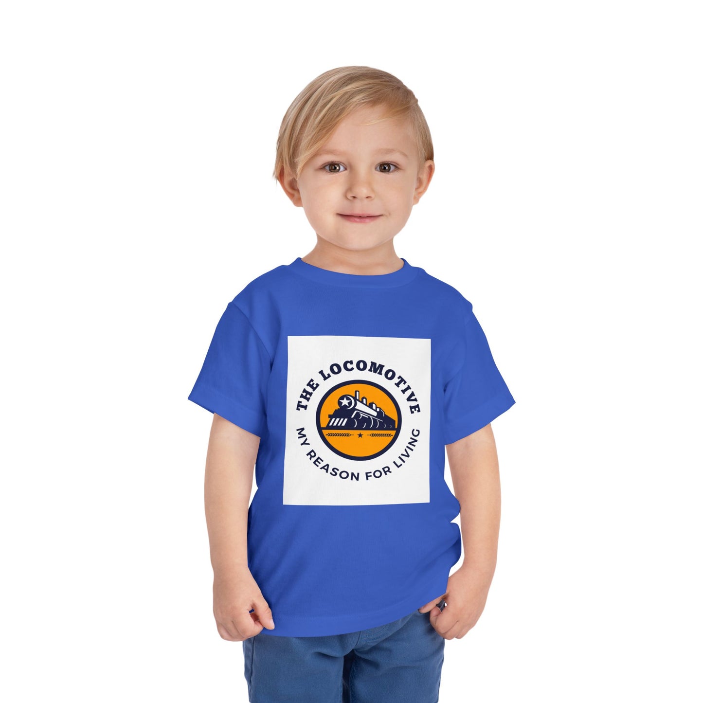 Toddler Train Lover T-Shirt | Trains Are My Happy Place Train Graphic Tee (2T–5T)