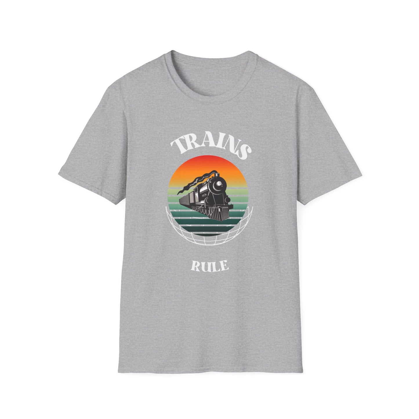 Retro Train Enthusiast T-Shirt, Vintage Train Graphic Tee