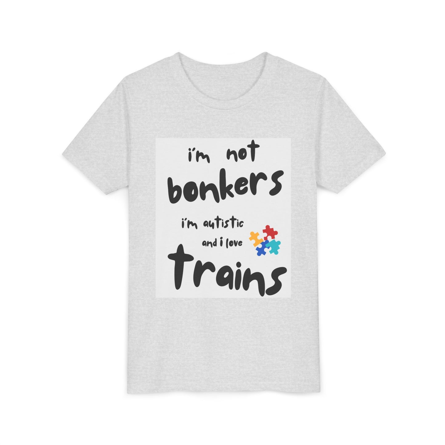 Autism Acceptance Kids Train Lover T-Shirt | Youth Special Interest Tee