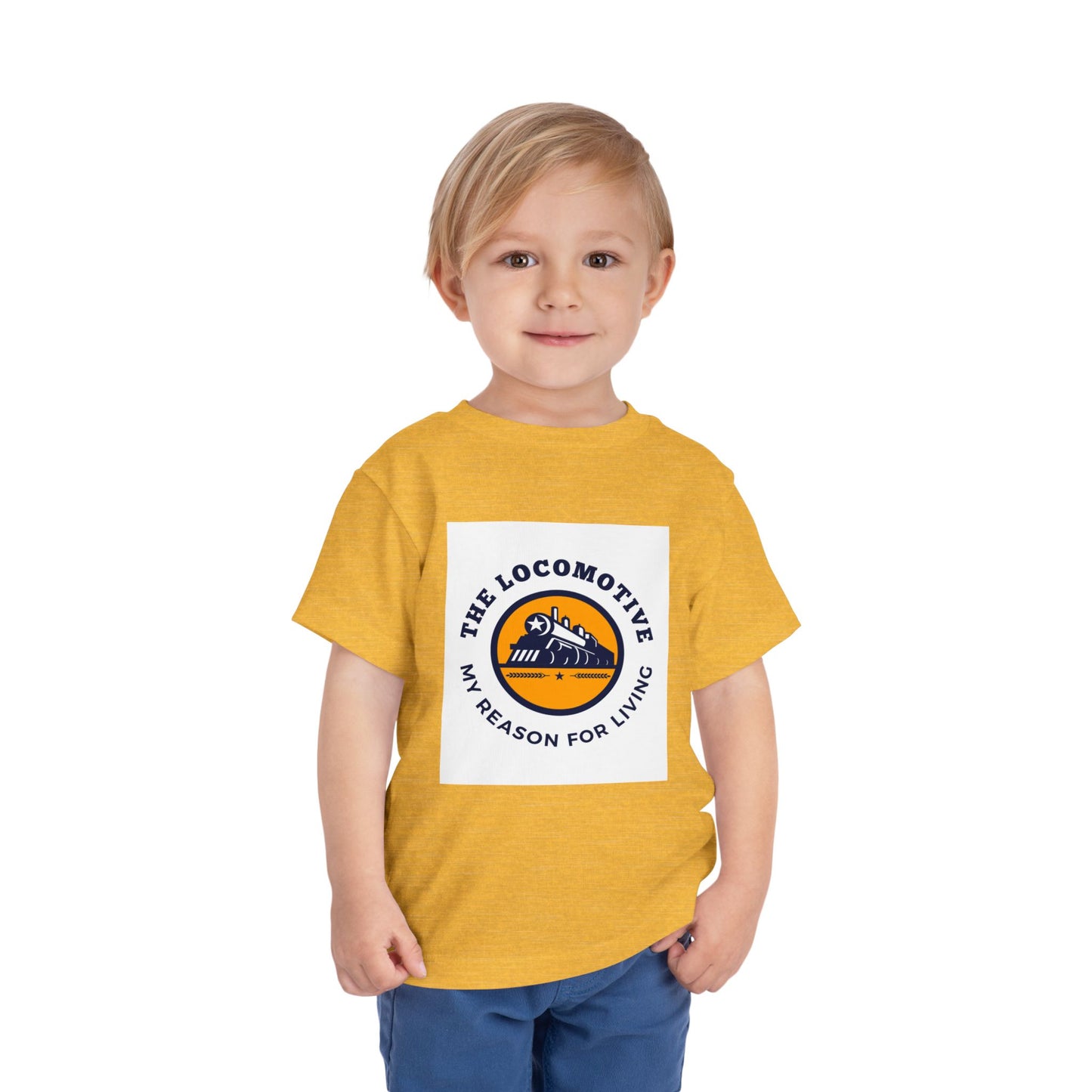 Toddler Train Lover T-Shirt | Trains Are My Happy Place Train Graphic Tee (2T–5T)