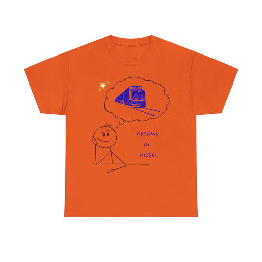 Dream in Diesel diesel locomotive railfan t-shirt
